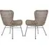 Hunor Curved Chair in Pair - Natural, Kubu Rattan