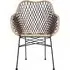 Hunor Rattan Chair with Iron Legs - Natural