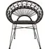 Hunor Round Chair - Black, Kubu Rattan