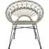 Hunor Round Chair - Grey, Kubu Rattan
