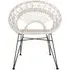 Hunor Round Chair - White, Kubu Rattan