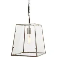 Hurst Pendant Light - Bright Nickel, Clear Glass
