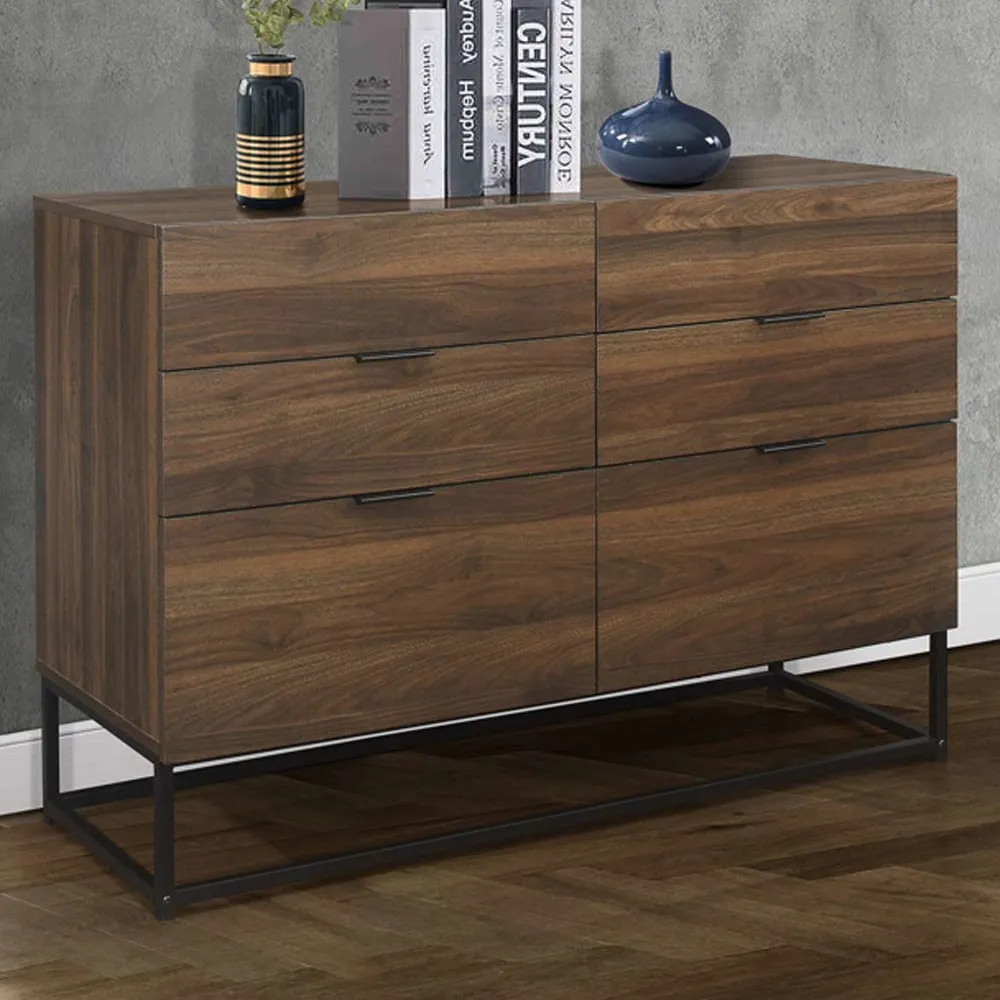 Huston 6 Drawer Chest - Walnut image
