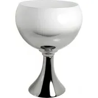 Hutton Large Goblet - White, Chrome