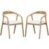 Hvar Dining Chair with Fabric Seat - Oak (Pair)