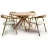 Hvar Round Dining Table with 4 Chairs - Oak