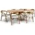 Hvar Small Rectangular Dining Table with 4 Chairs - Oak