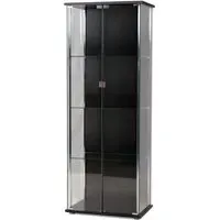 Hyannis Wooden Display Cabinet with 2 Glass Doors - Black