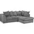 Hyeres L-Shaped Corner Sofa - Grey, Fabric