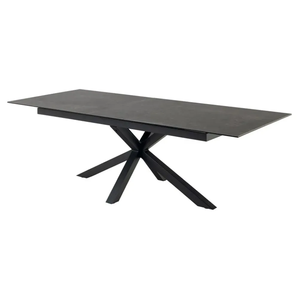 Hyeres Large Extendable Dining Table - Black, Ceramic image