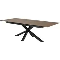 Hyeres Large Extendable Dining Table - Brown, Ceramic
