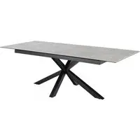 Hyeres Large Extendable Dining Table - Grey, Ceramic