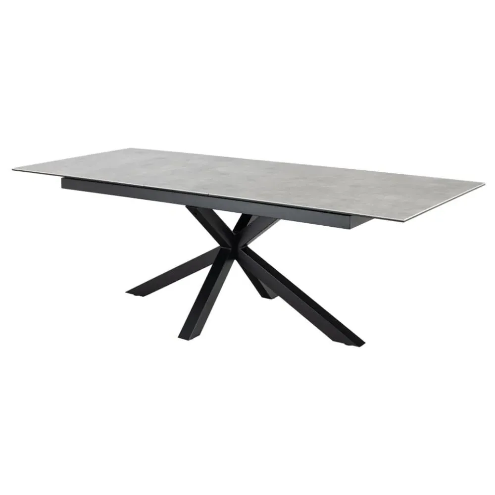 Hyeres Large Extendable Dining Table - Grey, Ceramic
