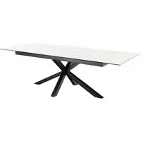 Hyeres Large Extendable Dining Table - White, Ceramic