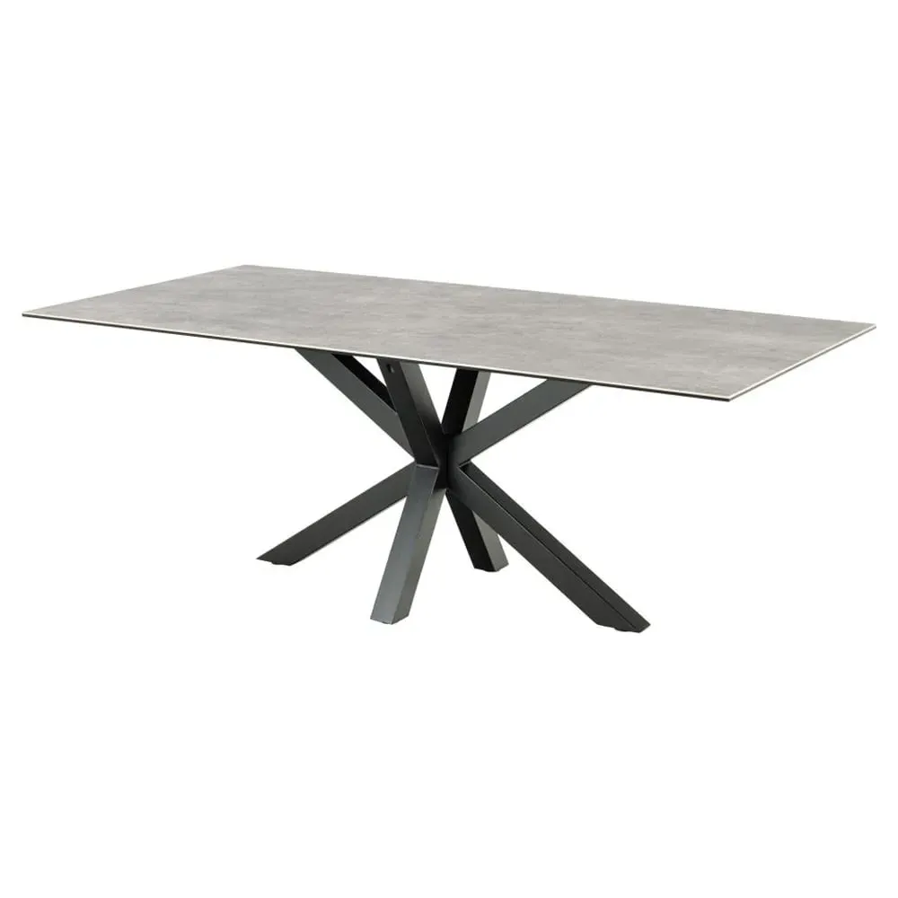 Hyeres Rectangular Dining Table - Grey, Ceramic