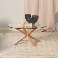 Hyeres Round Coffee Table - Clear, Glass