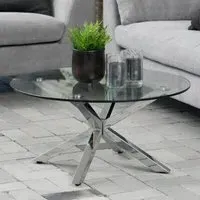 Hyeres Round Coffee Table - Clear, Glass