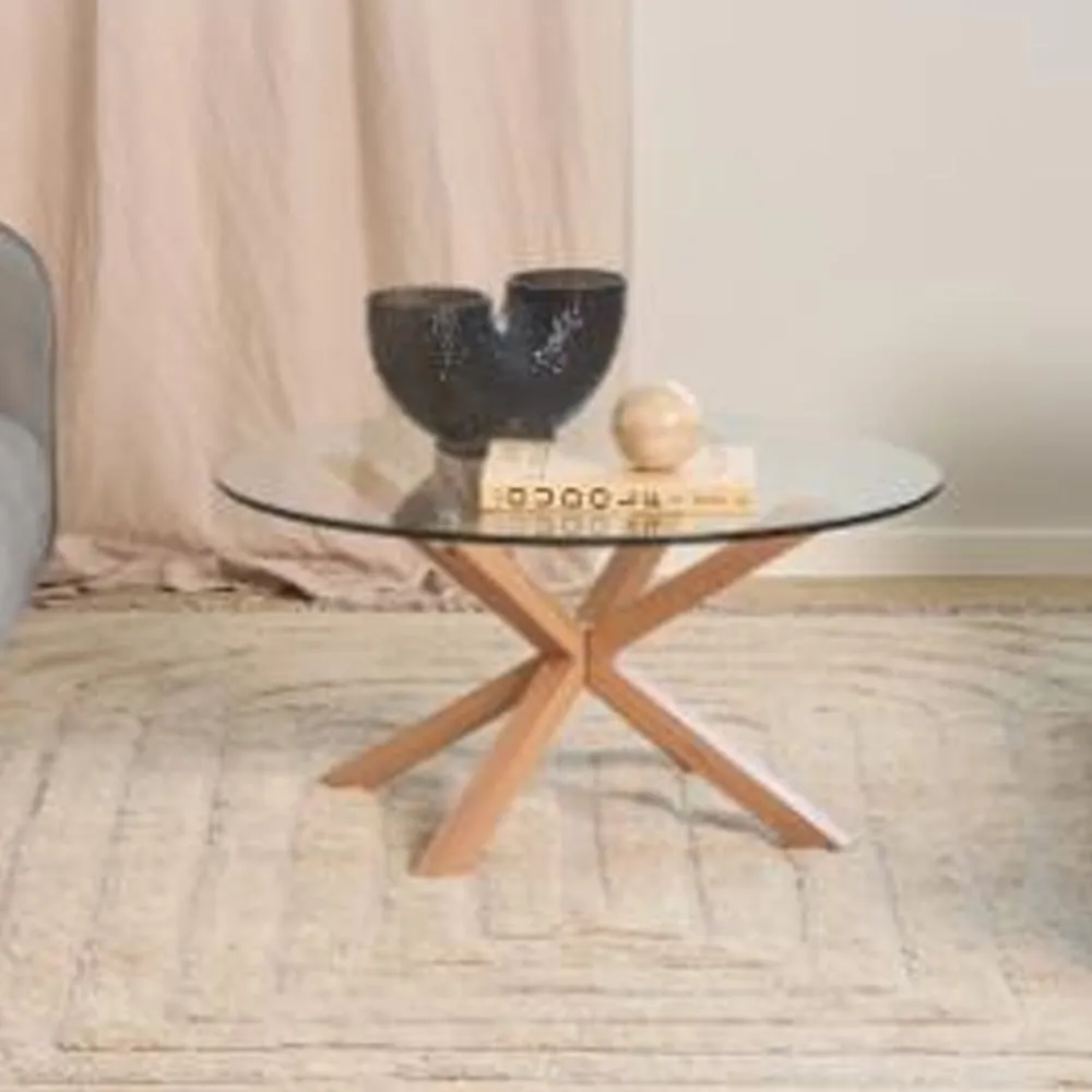 Hyeres Round Coffee Table - Clear, Glass image