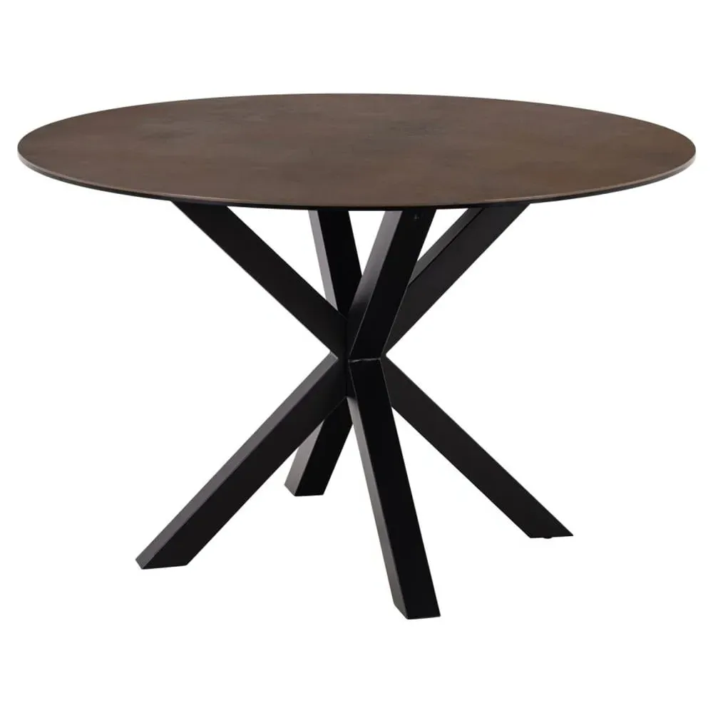 Hyeres Round Dining Table - Brown, Ceramic