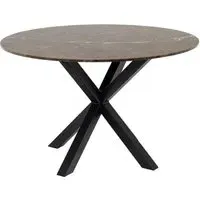 Hyeres Round Dining Table - Brown, Marble