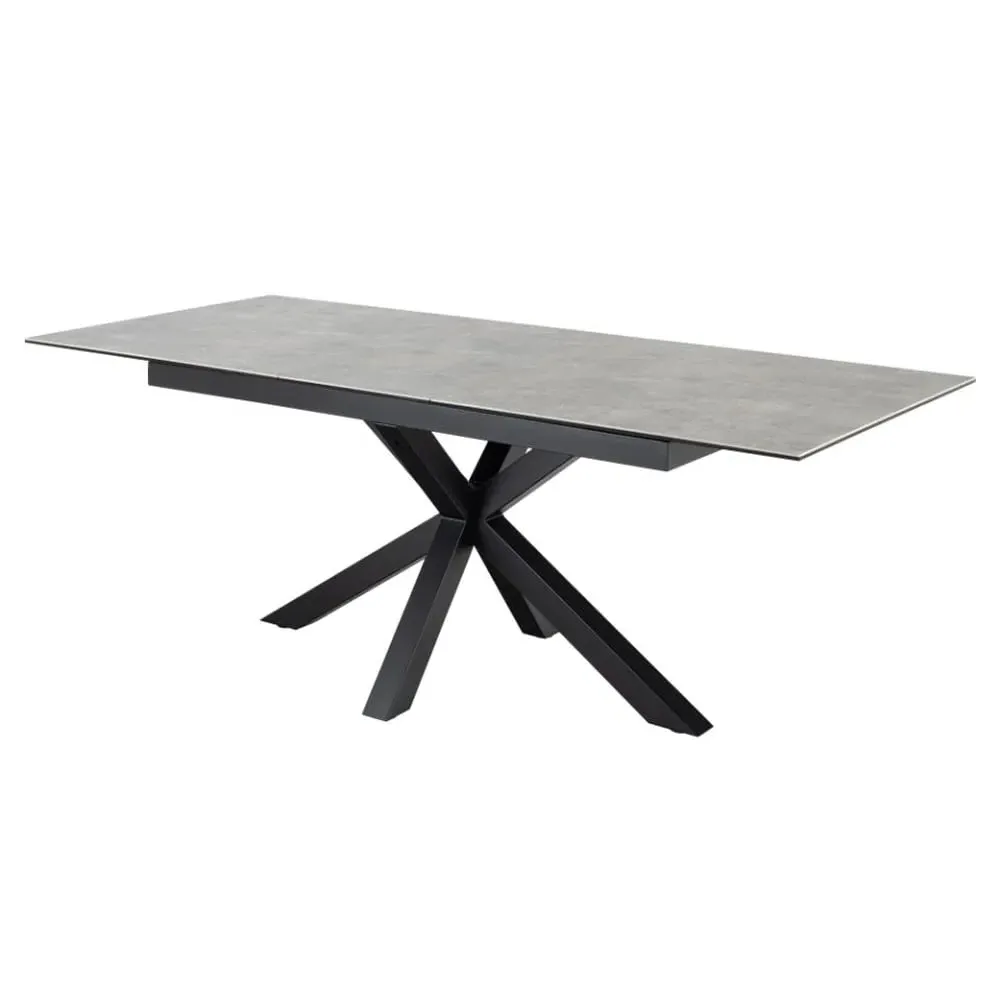 Hyeres Small Extendable Dining Table - Grey, Ceramic