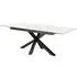 Hyeres Small Extendable Dining Table - White, Ceramic