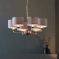 Hyesan 6 Lights Ceiling Pendant Light - Charcoal, Brass