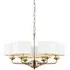 Hyesan 6 Lights Ceiling Pendant Light - White, Brass