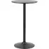 Ibika Round Bar Table with Metal Base - Matt Black