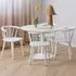 Ibika Wooden Dining Table with 4 Chairs - White