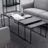 Ibiza Nesting Coffee Tables - Black, Marble Effect