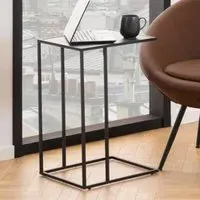 Ibiza Side Table - Black, Marble Effect
