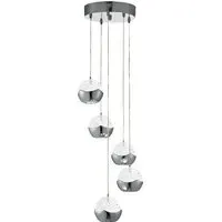 Ice Ball 5 Light Multi Drop Pendant Light - Chrome