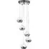 Ice Ball 5 Light Multi Drop Pendant Light - Chrome