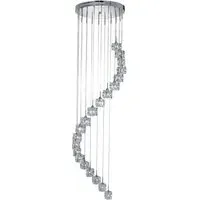 Ice Cube LED 20 Light Pendant Light - Chrome