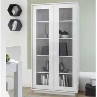 Iconic Display Cabinet with 2 Doors - White, High Gloss