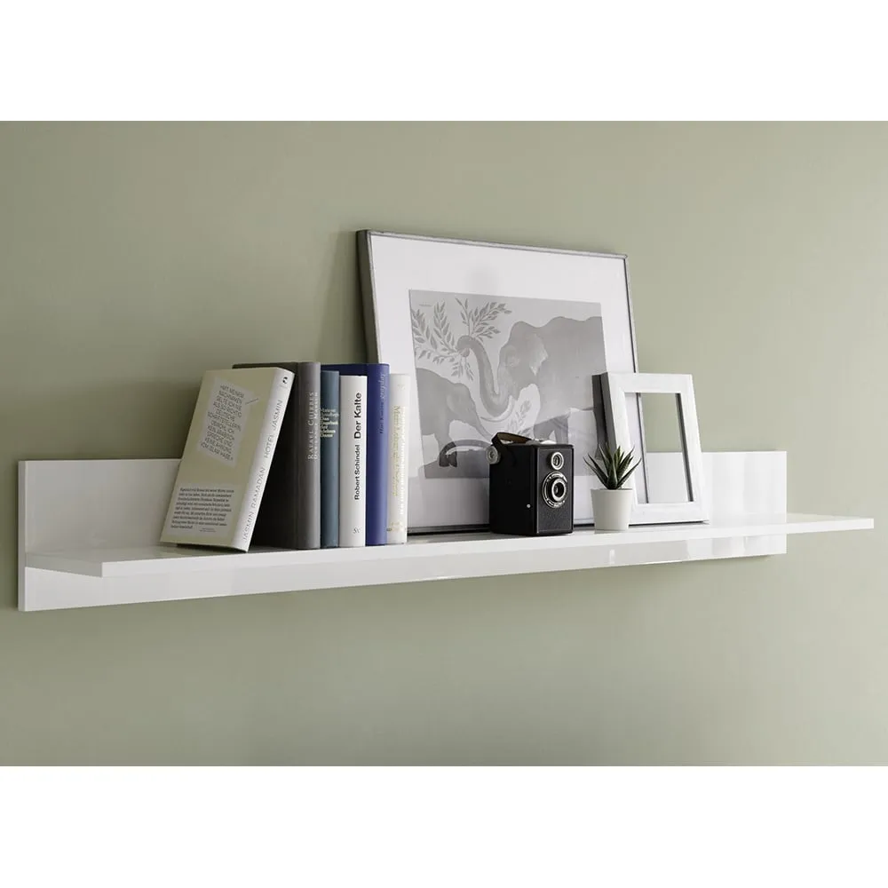 Iconic Horizontal Wall Shelf - White, High Gloss image
