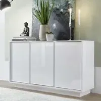 Iconic Wooden Sideboard with 3 Doors - White
