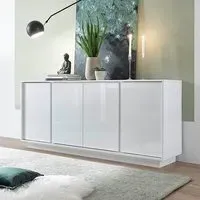 Iconic Wooden Sideboard with 4 Doors - White