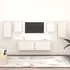 Idalis Wall Entertainment Unit - White, Pinewood