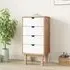 Ieva 4 Drawer Chest - Brown, Pine Wood