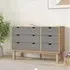 Ieva Wide 6 Drawer Chest - Brown and Grey, Pine Wood