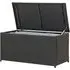 Ijaya 100cm Garden Storage Box with Gas Lift - Black, PE Rattan