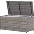 Ijaya 100cm Garden Storage Box with Gas Lift - Grey, PE Rattan