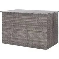 Ijaya 150cm Garden Storage Box with Gas Lift - Grey, PE Rattan