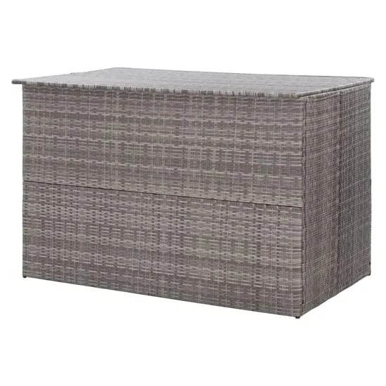 Ijaya 150cm Garden Storage Box with Gas Lift - Grey, PE Rattan