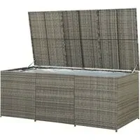 Ijaya 180cm Garden Storage Box with Gas Lift - PE Rattan