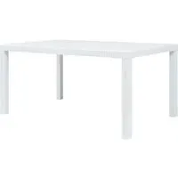 Ijaya Garden Dining Table - White, Plastic