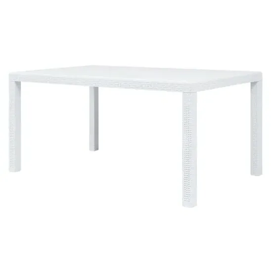 Ijaya Garden Dining Table - White, Plastic