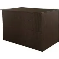 Ijaya Large Garden Storage Box with Zipped Liner - Brown, PE Rattan